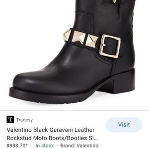 valentino rockstud moto boots